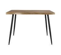 The Home Deco Factory - Table repas Forest - Bois (MDF) et fer - 110 x 75 x 75 cm - Noir