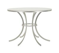 Table de Repas "Istanbul" 100cm Blanc & Argent Blanc G