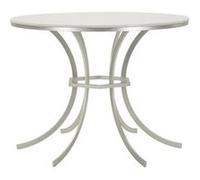 Table de Repas "Istanbul" 100cm Blanc & Argent