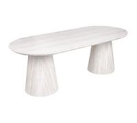 Table de repas LUMAN Effet travertin 220 cm 95 cm