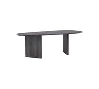 Grönvik table de salle à manger ovale 100x220 cm noir.
