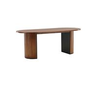 - Table de repas ovale Bianca 200 x 90 cm naturel