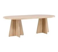 Bootcut table de salle à manger ovale 115x230 cm whitewash.