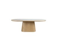 Table de repas ovaleen bois beige Almira 200x90