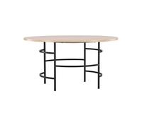 Venture Home - Table de repas ronde Ø140 cm Copenhagen beige, noir Beige, Noir G