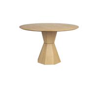 Table de repas ronde en bois beige Lotus