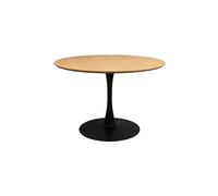 Table de repas ronde en bois beige Raku