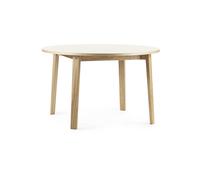 Table de repas ronde en chêne clair Slice