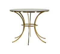 Paris Prix Table de repas Shanty 100 x 80 cm métal et verre Noir & Or