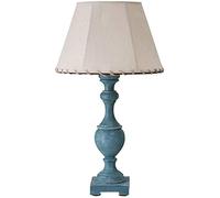 Table de Résine Bleue Blanche Classique Bureau de Style Méditerranéen Chambre à Coucher Étude de Côté Lit Salon Lecture Café Lampe de Décoration, JZRRSLUHK, Switch bouton-poussoir, un