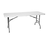 Table de restauration pliante, blanche, 183 x 75 cm, charge maximale 150 kg - He