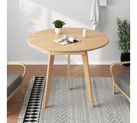 Table de réunion de bureau, petite table ronde pour 2 personnes, table de cuisine en bois, table de cuisine rustique en bois, structure triangulaire, table de cuisine moderne médiévale wood,60cm