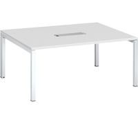 Table de réunion L 160 x P 120 cm Arko plateau blanc / piètement blanc - - Bruneau