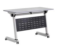 Table de réunion mobile pliable avec écran d'intimité, roulettes silencieuses pour salle de conférence, établissement d'enseignement