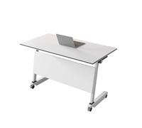 Table de réunion mobile pliable polyvalente, meuble de bureau pour centres d'éducation et médias, design compact (120 x 50 x 75 cm)