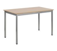 Table de réunion modulable rectangle - L.140 x P.70 cm - Plateau Chêne - Pieds Gris