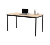 Table de réunion modulable rectangle - L.140 x P.70 cm - Plateau Erable - Pieds Noir