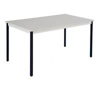 Table de réunion modulable rectangle - L.140 x P.70 cm - Plateau Gris - Pieds Noir