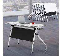 Table de réunion pliable, table d'entraînement mobile, table de séminaire rabattable pour bureau, salle de conférence, design moderne, idéale pour la collaboration et les événements