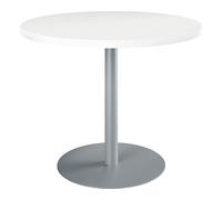 Table de réunion ronde ECLA blanc Ø 100 cm piètement aluminium - - Bruneau