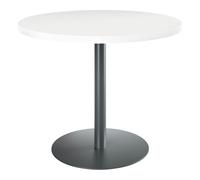 Table de réunion ronde ECLA blanc Ø 100 cm piètement anthracite - - Bruneau