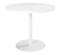 Table de réunion ronde ECLA blanc Ø 100 cm piètement blanc - - Bruneau