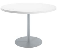 Table de réunion ronde ECLA blanc Ø 120 cm piétement aluminium - - Bruneau