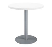 Table de réunion ronde ECLA blanc Ø 80 cm piètement aluminium - - Bruneau