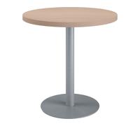 Table de réunion ronde ECLA chêne clair Ø 80 cm piètement aluminium - - Bruneau