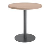 Table de réunion ronde ECLA chêne clair Ø 80 cm piètement anthracite - - Bruneau