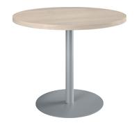 Table de réunion ronde ECLA chêne gris Ø 100 cm piètement aluminium - - Bruneau