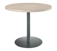 Table de réunion ronde ECLA chêne gris Ø 100 cm piètement anthracite - - Bruneau