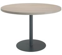 Table de réunion ronde ECLA chêne gris Ø 120 cm piétement anthracite - - Bruneau