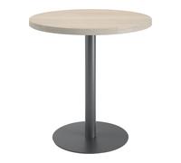 Table de réunion ronde ECLA chêne gris Ø 80 cm piètement anthracite - - Bruneau