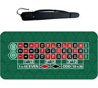 Table De Roulette en Feutre Pratique Peu Encombrant 180x90cm Tapis De Table De Jeu De Casino Épaisseur 2mm Tapis De Jeu De Luxe pour La Nuit De Casino, Double
