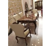 Table de salle à manger 4 chaises chaise salle à manger ensemble baroque rococo tables table 5pcs Nouveau