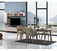 Table de salle à manger 4х chaises Meubles en bois modernes Ensemble de salle à manger Étagère murale design