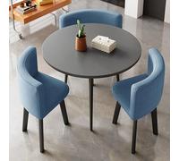 Table de salle à manger 4 personnes avec chaises triangulaires rembourrées en coton et lin pour balcon, salon et bureau multi-usage