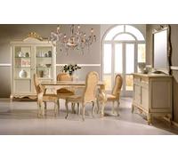 Table de salle à manger 4 x chaises Set de salle à manger en bois 8pcs. groupe Garniture