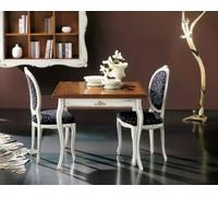 Table de salle à manger 4x chaises Salle à manger Set Table Garniture Blanc Nouveau
