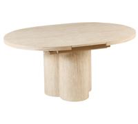 Table de Salle à Manger à Rallonge avec Plateau Papillon Base à Piédestal Large
