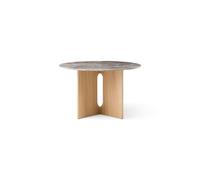Table de Salle à Manger Androgyne Ø120 Chêne naturel/Gris Galaxy