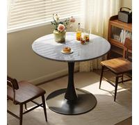 Table de salle à manger avec base tulipe, design rond moderne pour la maison et le café, guéridon peu encombrant