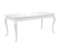 vidaXL Table de salle à manger 179x89x81 cm Blanc brillant