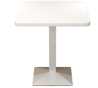 Table de salle à manger carrée à hauteur de comptoir, table de bar industrielle avec dessus en bois massif, table de pub haute avec cadre en métal noir robuste, table de cuisine peu encombrante pour