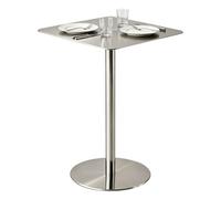 Table de Salle à Manger carrée en Acier Inoxydable, Table de Bar Haute, Petite Table pour café, Maison, Salle à Manger, Bar, pub, Assemblage Facile(50x50x75cm)