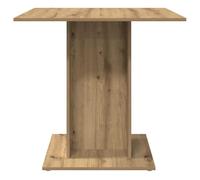 Table de Salle à Manger Carrée Minimaliste avec Pied Central, Mobilier de Style Bistro Moderne fabriqué en Bois D'ingénierie Durable pour Les Petits Espaces (Chênes artisanaux)