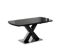 Vicco Table de Salle à Manger Chinto, Noir, 120 x 80 cm Extensible