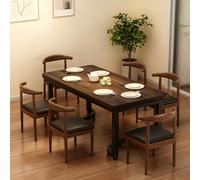 Table de salle à manger compacte en bois avec 2 chaises, table rectangulaire de cuisine 2 places, cadre en acier et pieds réglables, idéal pour les petits espaces, les coins de petit-déjeuner et les