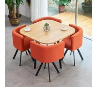 Table de salle à manger compacte pour 4 personnes, design peu encombrant pour les petits espaces, idéal pour les salons, les salles de séjour et les réunions d'affaires
